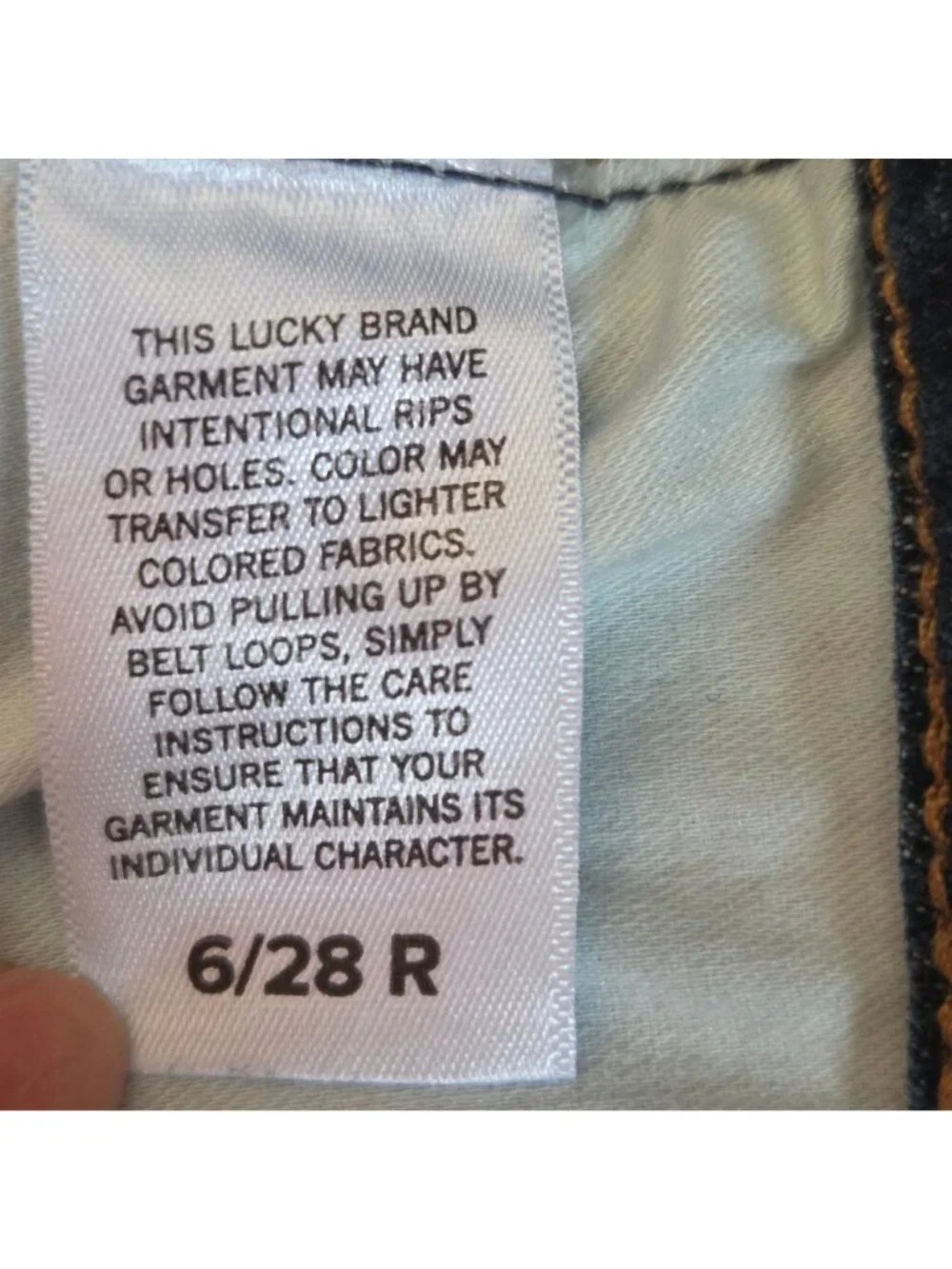 Lucky Brand Zoe High Rise Straight Leg Jeans Size 6/28 Dark Wash Raw Hem
